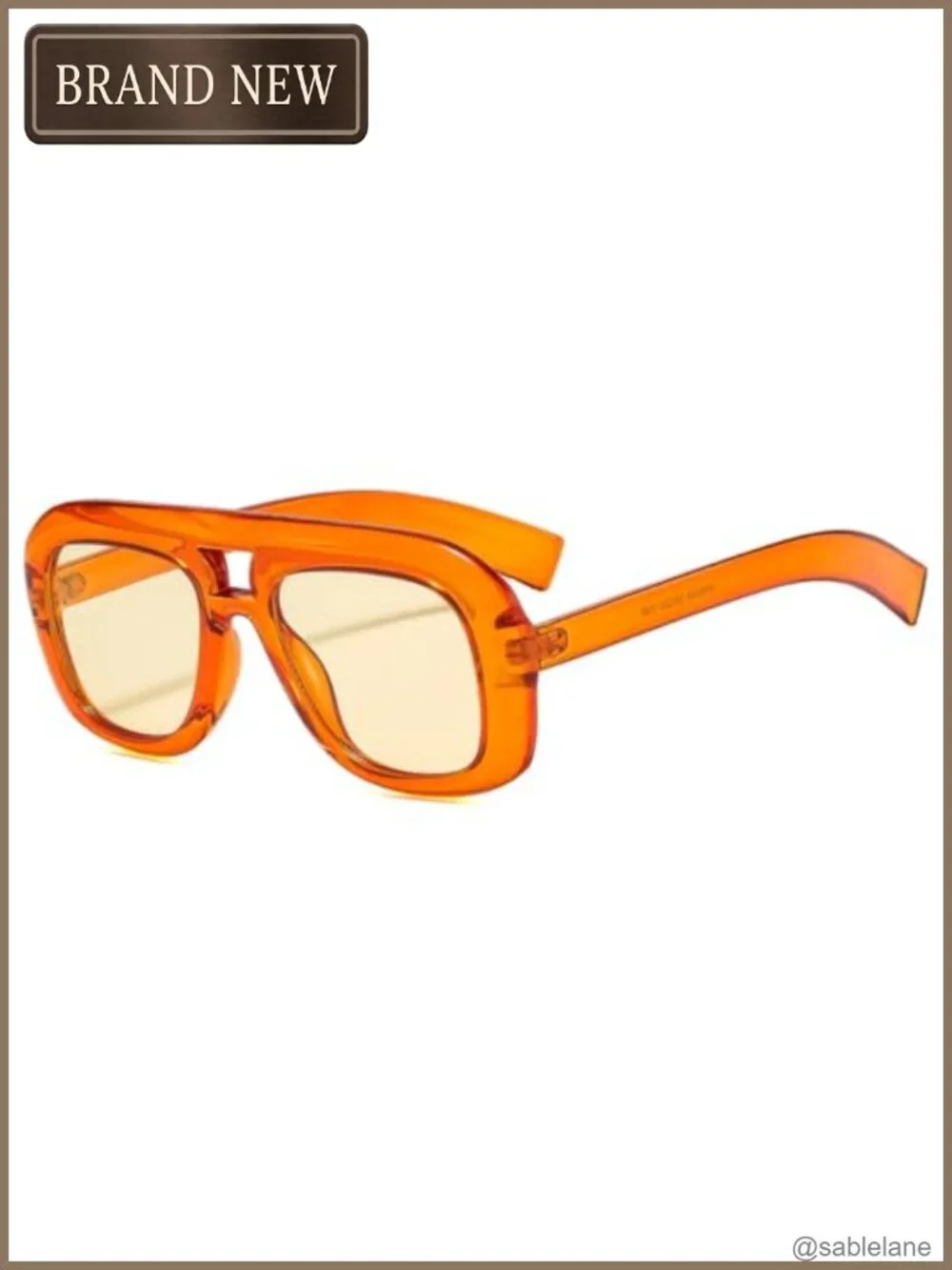 Unisex Oversized Square Aviator Sunglasses UV400 Protection Fashion Shades